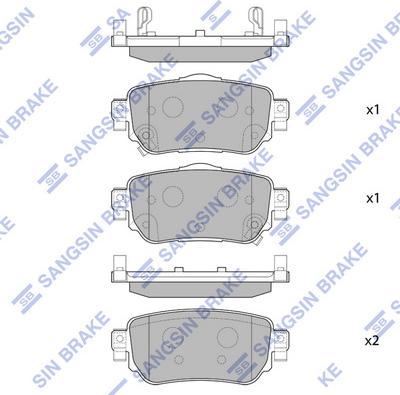 Hi-Q SP4140 - Тормозные колодки, дисковые, комплект unicars.by