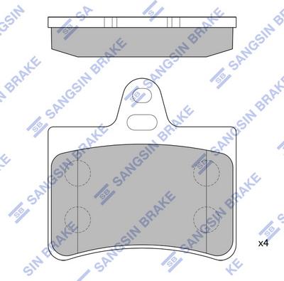 Hi-Q SP4147 - Тормозные колодки, дисковые, комплект unicars.by