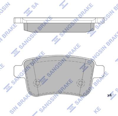 Hi-Q SP4158 - Тормозные колодки, дисковые, комплект unicars.by