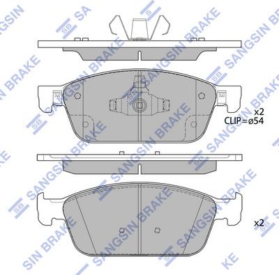 Hi-Q SP4153 - Тормозные колодки, дисковые, комплект unicars.by