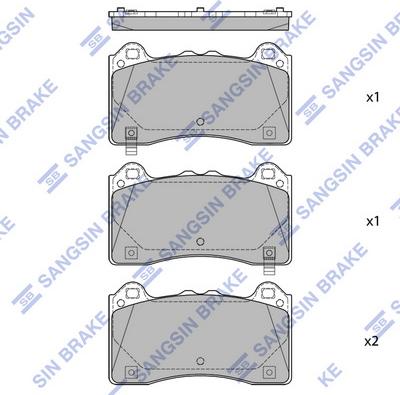 Hi-Q SP4152 - Тормозные колодки, дисковые, комплект unicars.by