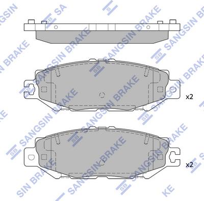 Hi-Q SP4160 - Тормозные колодки, дисковые, комплект unicars.by