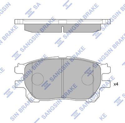 Hi-Q SP4161 - Тормозные колодки, дисковые, комплект unicars.by