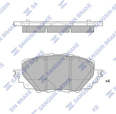 Hi-Q SP4101 - Тормозные колодки, дисковые, комплект unicars.by