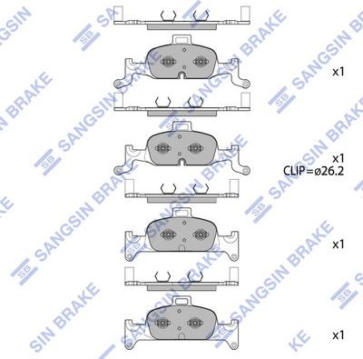 Hi-Q SP4111 - Тормозные колодки, дисковые, комплект unicars.by