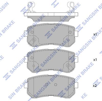 Hi-Q SP4113 - Тормозные колодки, дисковые, комплект unicars.by