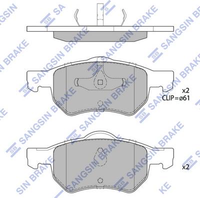 Hi-Q SP4183 - Тормозные колодки, дисковые, комплект unicars.by