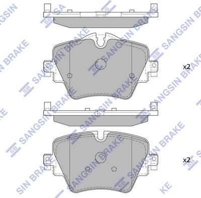 Hi-Q SP4129 - Тормозные колодки, дисковые, комплект unicars.by