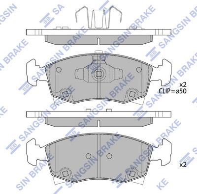 Hi-Q SP4122 - Тормозные колодки, дисковые, комплект unicars.by