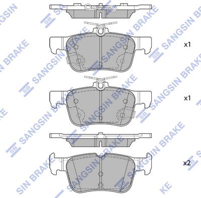 Hi-Q SP4171 - Тормозные колодки, дисковые, комплект unicars.by