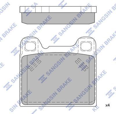 Hi-Q SP4398 - Тормозные колодки, дисковые, комплект unicars.by