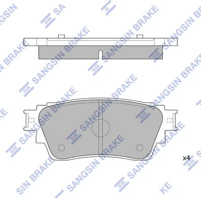 Hi-Q SP4350 - Тормозные колодки, дисковые, комплект unicars.by