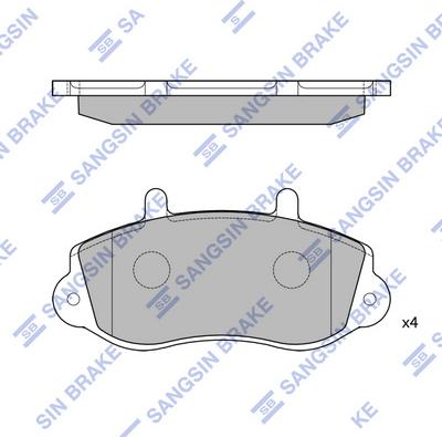 Hi-Q SP4385 - Тормозные колодки, дисковые, комплект unicars.by