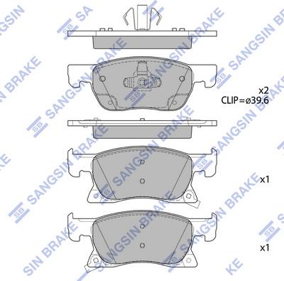 Hi-Q SP4240 - Тормозные колодки, дисковые, комплект unicars.by