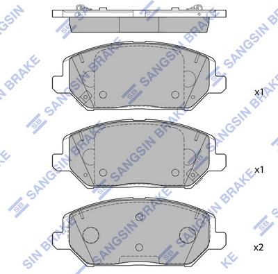 Hi-Q SP4242 - Тормозные колодки, дисковые, комплект unicars.by