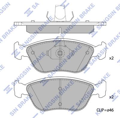 Hi-Q SP4256 - Тормозные колодки, дисковые, комплект unicars.by