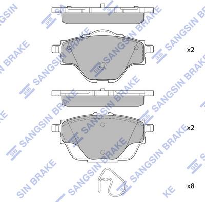 Hi-Q SP4211 - Тормозные колодки, дисковые, комплект unicars.by