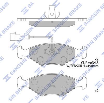 Hi-Q SP4236 - Тормозные колодки, дисковые, комплект unicars.by