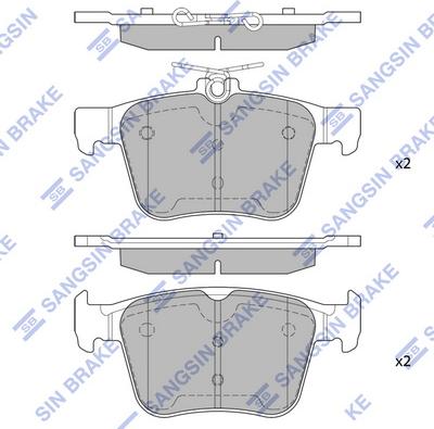 Hi-Q SP1998 - Тормозные колодки, дисковые, комплект unicars.by