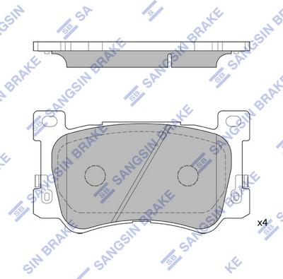 Hi-Q SP1955 - Тормозные колодки, дисковые, комплект unicars.by