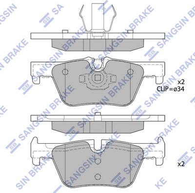 Hi-Q SP1953 - Тормозные колодки, дисковые, комплект unicars.by