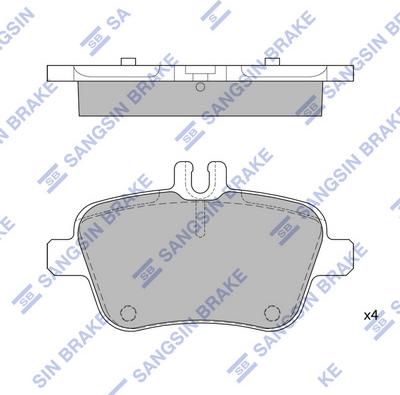 Hi-Q SP1957 - Тормозные колодки, дисковые, комплект unicars.by