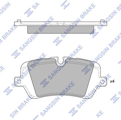 Hi-Q SP1965 - Тормозные колодки, дисковые, комплект unicars.by