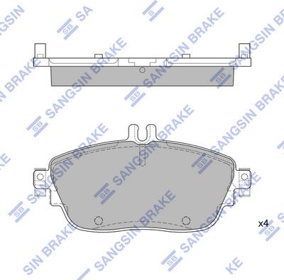 Hi-Q SP1966 - Тормозные колодки, дисковые, комплект unicars.by