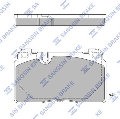 Hi-Q SP1960 - Тормозные колодки, дисковые, комплект unicars.by