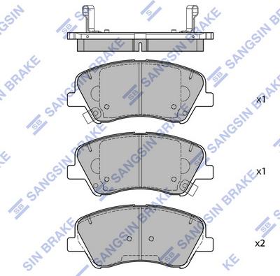 Hi-Q SP1901 - Тормозные колодки, дисковые, комплект unicars.by