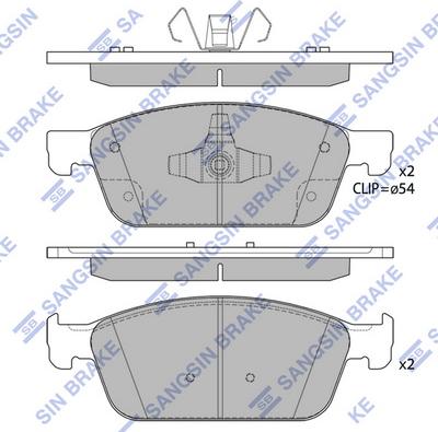 Hi-Q SP1910 - Тормозные колодки, дисковые, комплект unicars.by