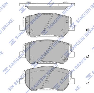 Hi-Q SP1913 - Тормозные колодки, дисковые, комплект unicars.by