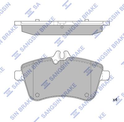 Hi-Q SP1989 - Тормозные колодки, дисковые, комплект unicars.by