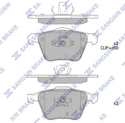 Hi-Q SP1932 - Тормозные колодки, дисковые, комплект unicars.by