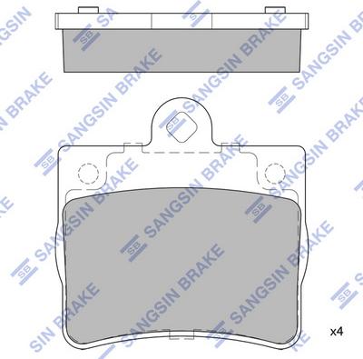 Hi-Q SP1922 - Тормозные колодки, дисковые, комплект unicars.by