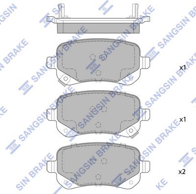 Hi-Q SP1927 - Тормозные колодки, дисковые, комплект unicars.by