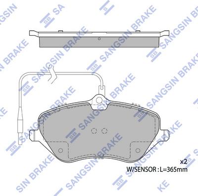 Hi-Q SP1973 - Тормозные колодки, дисковые, комплект unicars.by