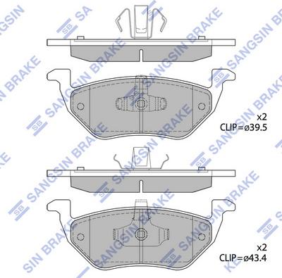 Hi-Q SP1498 - Тормозные колодки, дисковые, комплект unicars.by