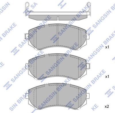 Hi-Q SP1492 - Тормозные колодки, дисковые, комплект unicars.by