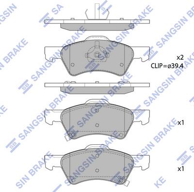 Hi-Q SP1440 - Тормозные колодки, дисковые, комплект unicars.by