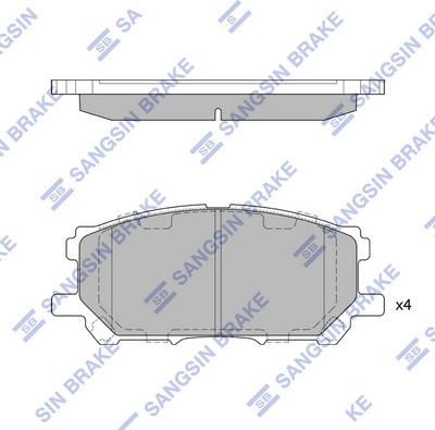 Hi-Q SP1456 - Тормозные колодки, дисковые, комплект unicars.by