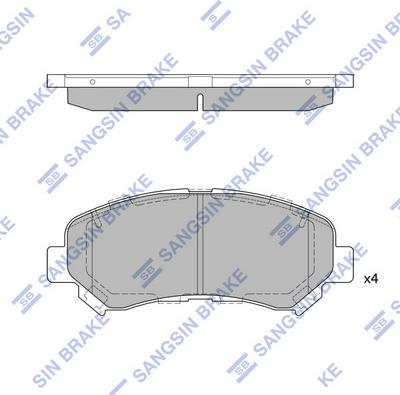 Hi-Q SP1451 - Тормозные колодки, дисковые, комплект unicars.by