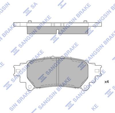 Hi-Q SP1458 - Тормозные колодки, дисковые, комплект unicars.by