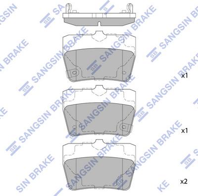 Hi-Q SP1457 - Тормозные колодки, дисковые, комплект unicars.by