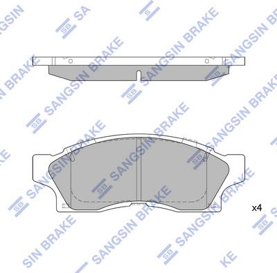 Hi-Q SP1465 - Тормозные колодки, дисковые, комплект unicars.by