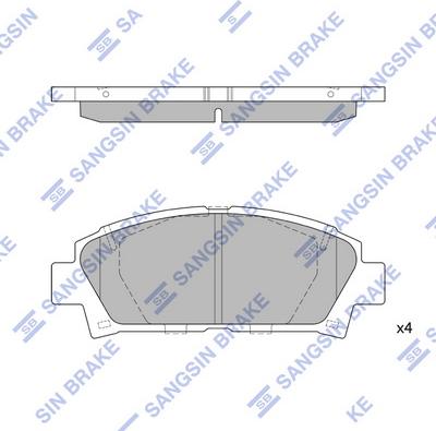 Hi-Q SP1466 - Тормозные колодки, дисковые, комплект unicars.by