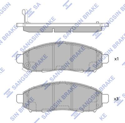 Hi-Q SP1460 - Тормозные колодки, дисковые, комплект unicars.by