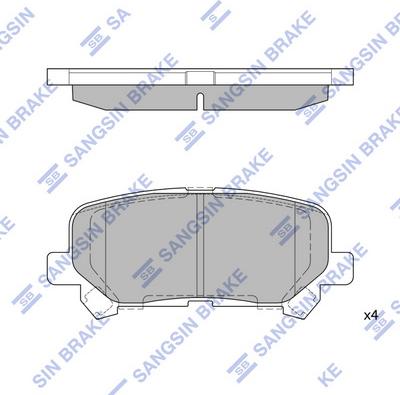 Hi-Q SP1461 - Тормозные колодки, дисковые, комплект unicars.by