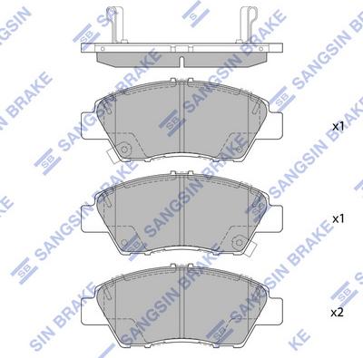 Hi-Q SP1463 - Тормозные колодки, дисковые, комплект unicars.by