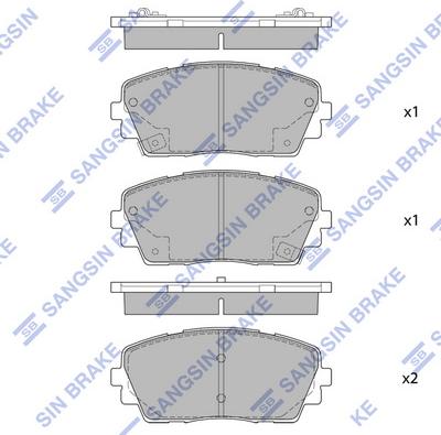 Hi-Q SP1405 - Тормозные колодки, дисковые, комплект unicars.by